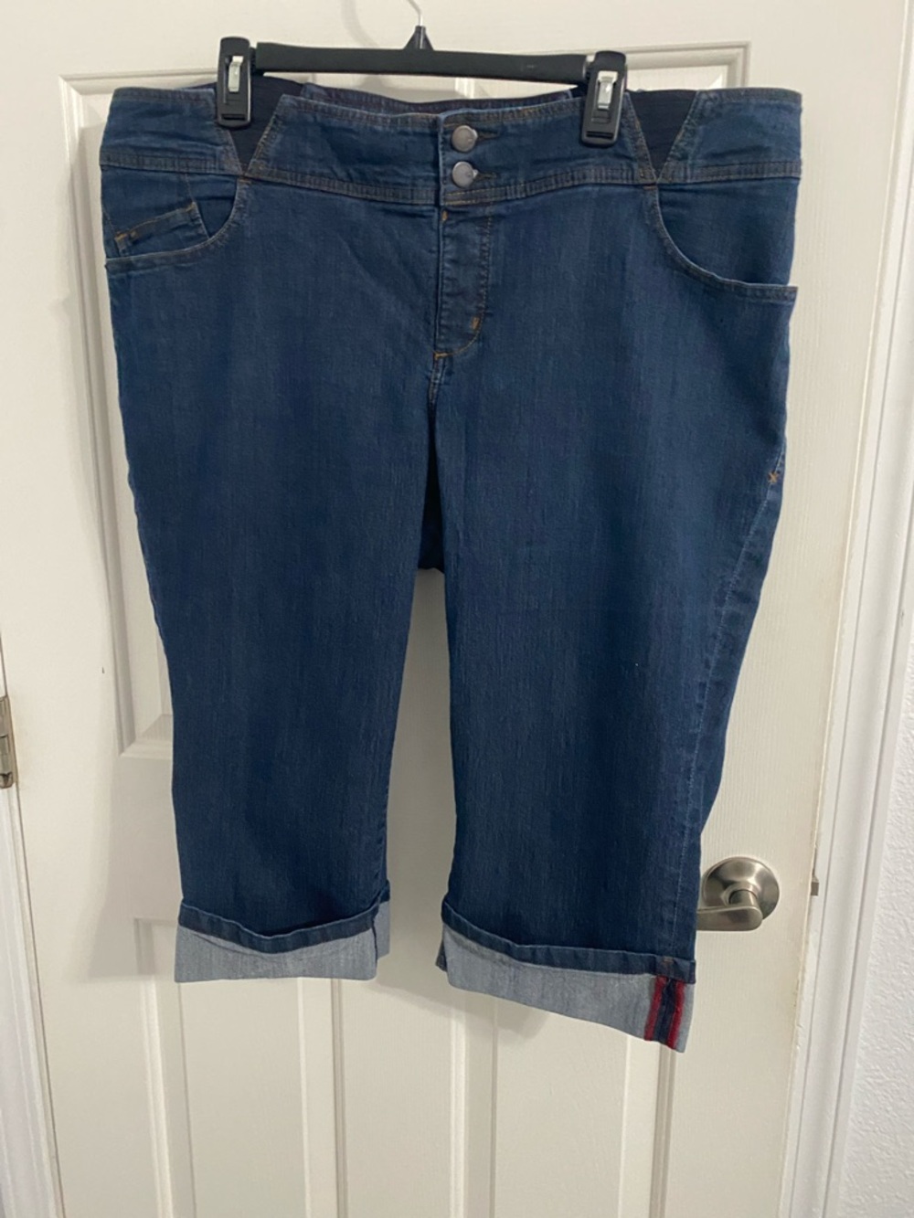 Lee Dark Blue Cropped Denim Capri Jeans